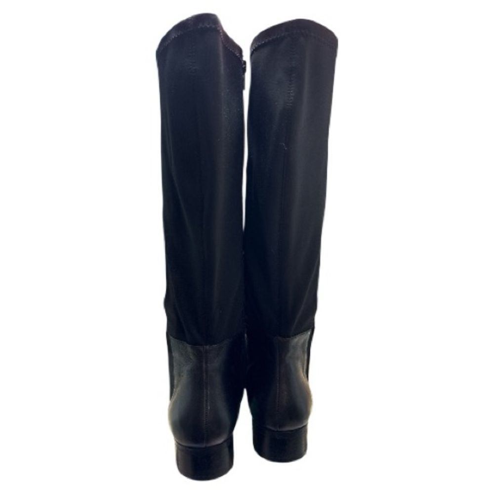 Nine West Women’s Black Knee-High Leather Boots Classic Riding Style Size 8.5 - Picture 2 of 8